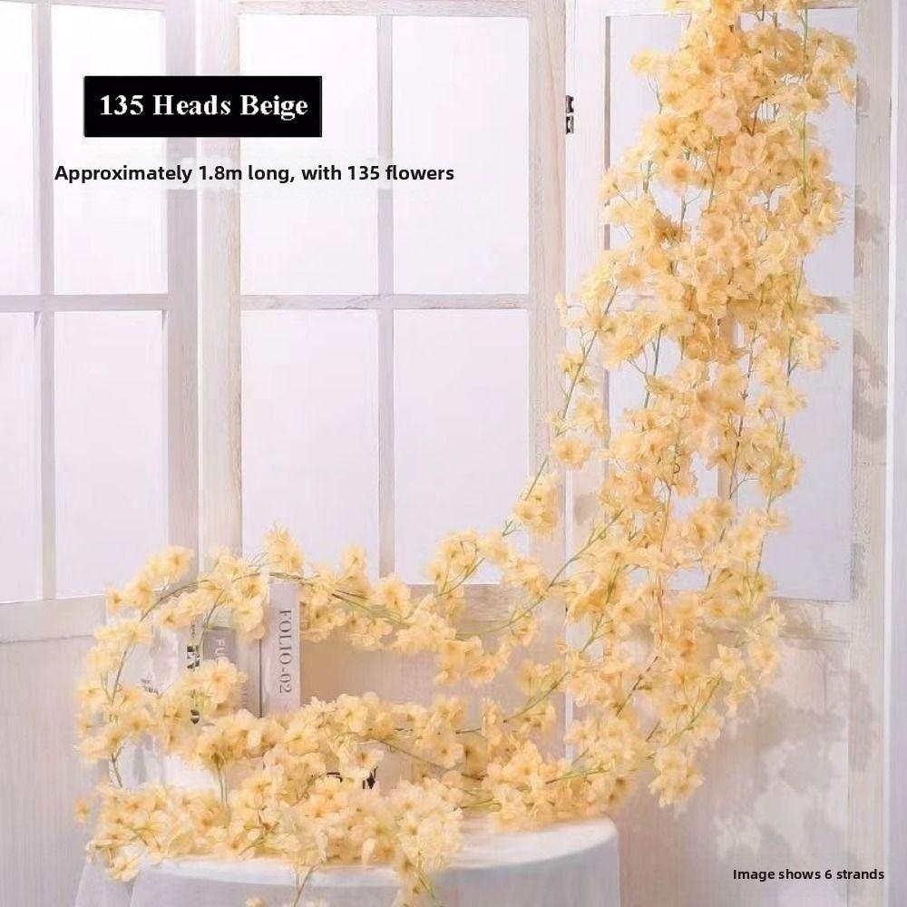 Multicolors Artificial Cherry Blossoms Vines  Wedding Party Garden Home Decor