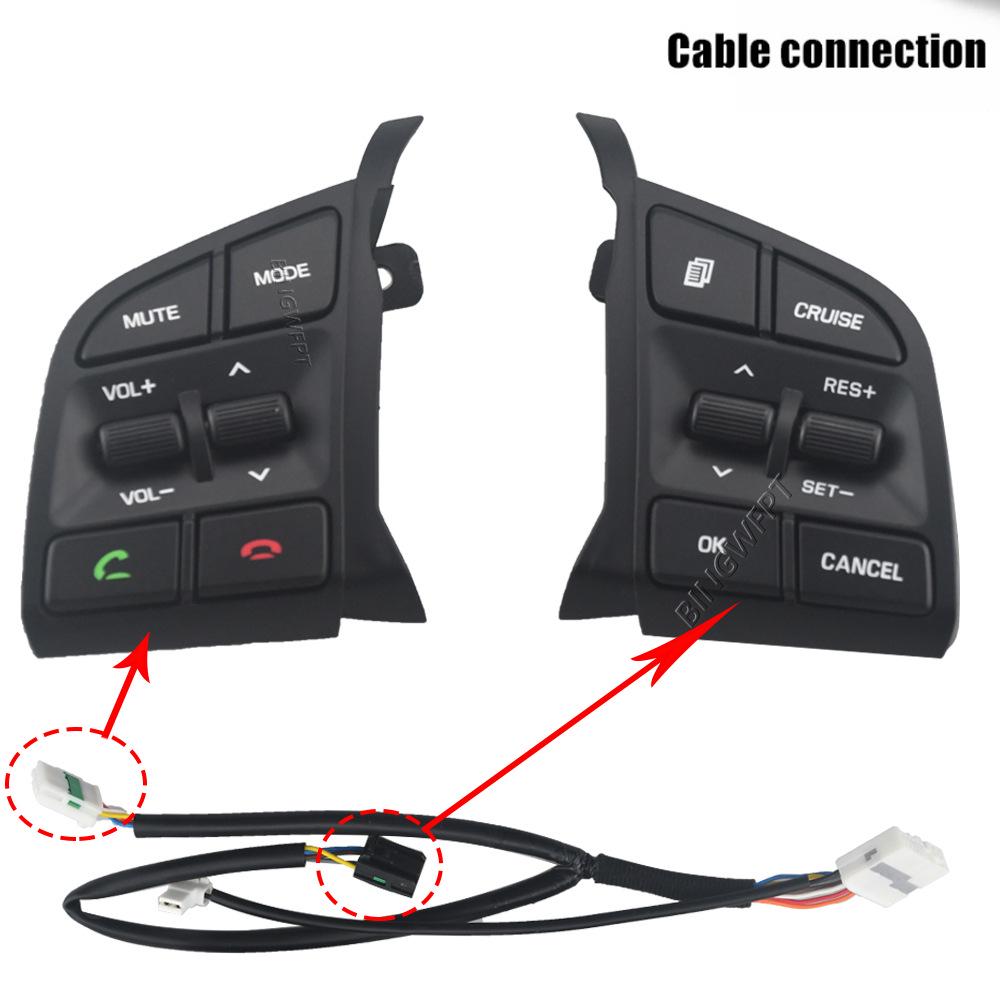 Modern 15/18 Tucson Steering Wheel Multi-Function Buttons: Bluetooth, Phone, Volume, Cruise Control