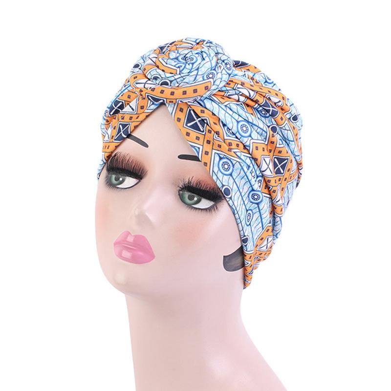European and American popular vortex headscarf hat, disc flower hat, ethnic clothing hat, headgear hat, Indian hat