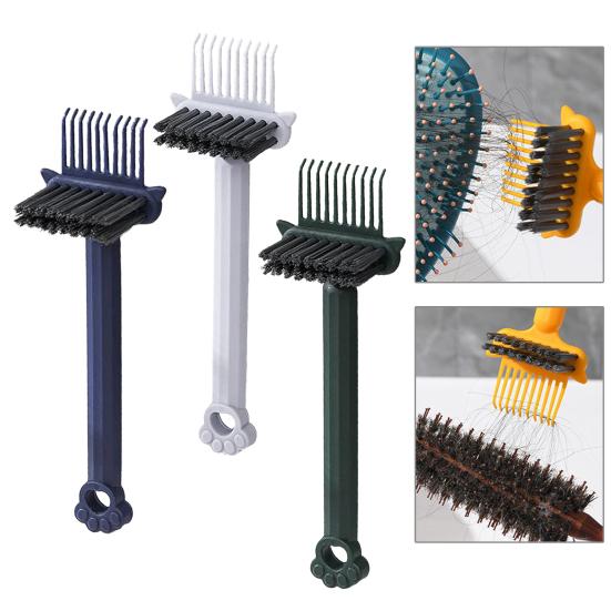 1/2/3/4 Stück Haarbürstenreiniger mit Katzenpfoten-Griff, doppelseitiger Airbag-Massagekamm, Reinigungswerkzeug, tragbares Heim-, Reise-, Salon-Haarbürsten-Entfernungswerkzeug