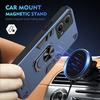 For Motorola Edge (2024) 5G Case PC+TPU Drop Defend Phone Cover with Ring Kickstand
