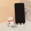 Christmas Style Santa Claus Phone Holder Snowman/Penguin/Elk Cartoon Phone Stand Resin Simulation Phone Support Christmas Day