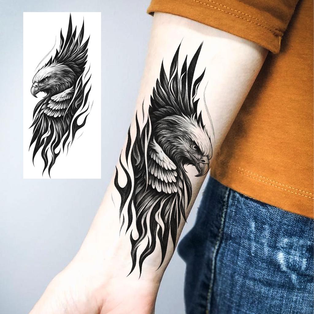 1 Sheet Scary Skull Grim Reaper Temporary Tattoos For Men Women Hand Arm Forearm, Realistic Fake Tattoo Sticker Halloween Tatoos