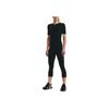 Under Armour Einfarbiges Logo Sport-T-Shirt Damen Tops Schwarz 1365716-002