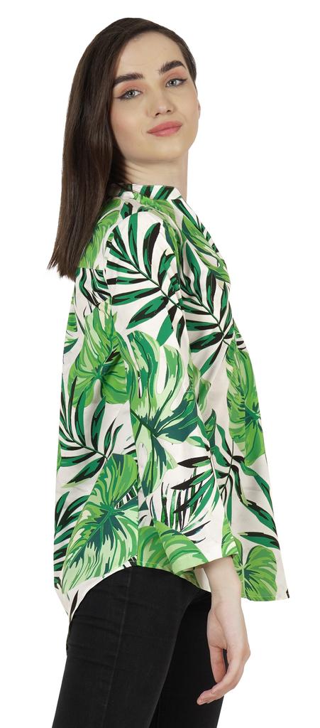 Inkmeso Stylish Printed Full Sleeves Casual Top For Women Comfy Basic Summer Tee