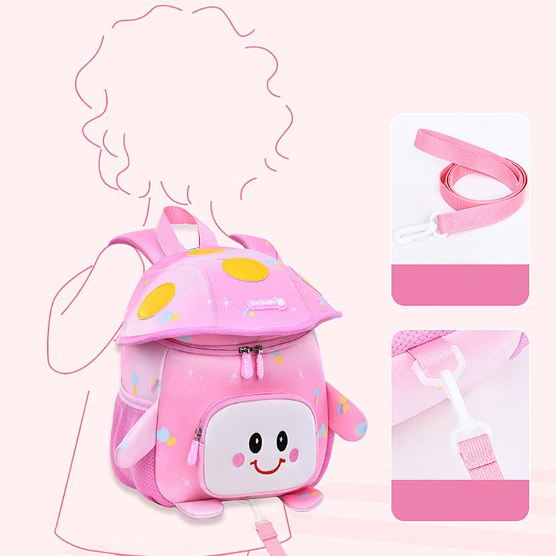 Kindergarten School Bag Cute Mushroom Bag Waterproof Material Children's Backpack Mini Cute Cartoon Bag