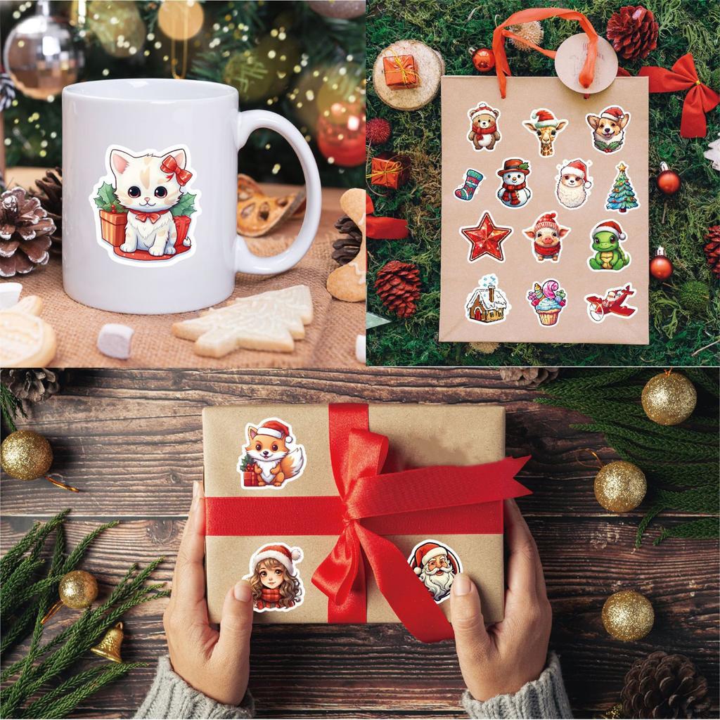 100 Pcs Christmas Stickers For Children, Elderly, Snowflake Themed Party Gifts, Computers, Christmas Stickers