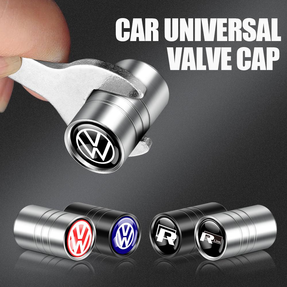 CAT1 4pcs Auto Tyre Accessories Car Tire Valve Caps Air Stem Cover For Volkswagen VW Transporter T5 MTM Passat Caddy Golf Polo Motion
