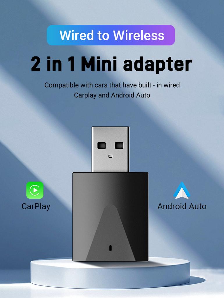 2025 Upgraded Wireless CarPlay Android Auto Box No Wires Needed Bluetooth WiFi Fast Connection OTA Updates Supported 99% Cars