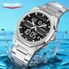 Skmei 2624 New Design Custom Logo Men Digital Watch Stainless Steel Band EL Light Double Display in Stock Business Hand Watch