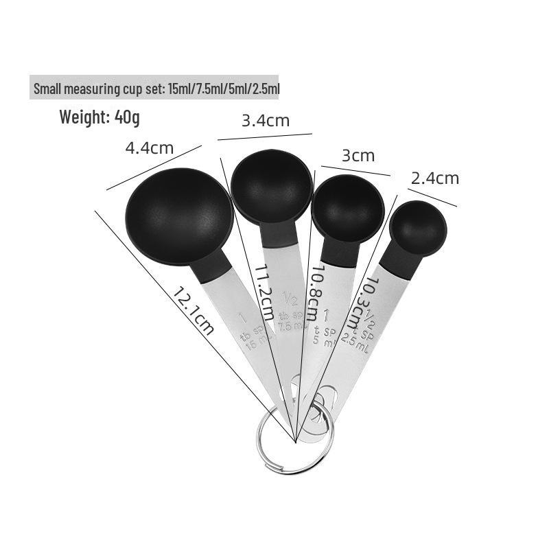 8-Piece Stainless Steel Handle Measuring Cup and Spoon Set with Scale