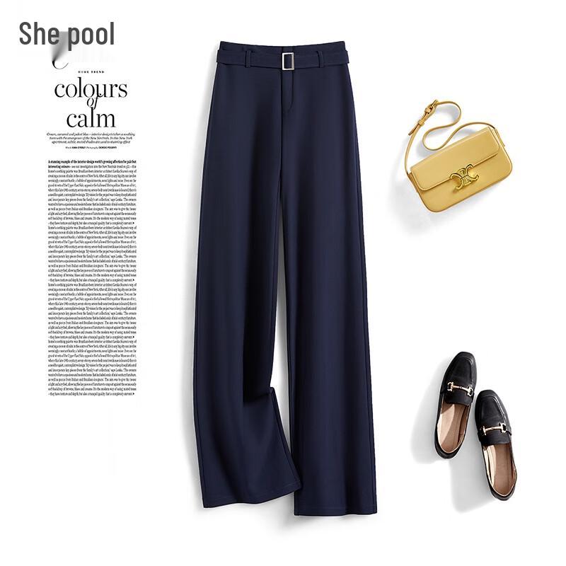 

She Pond High-Waisted Wide-Leg Casual Trousers M