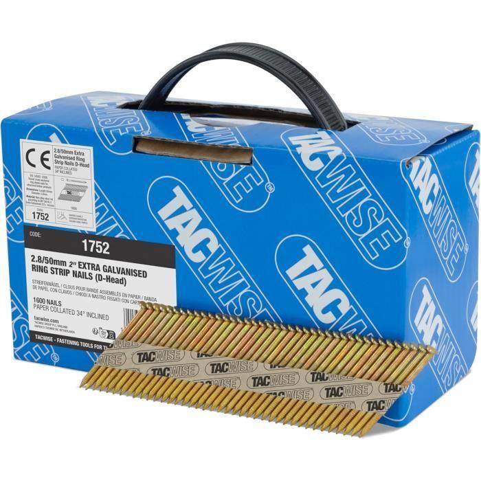 Framing Nails - TACWISE - 1752 - Extra Galvanized - 2.850 Mm - D-Head - Annular Shank