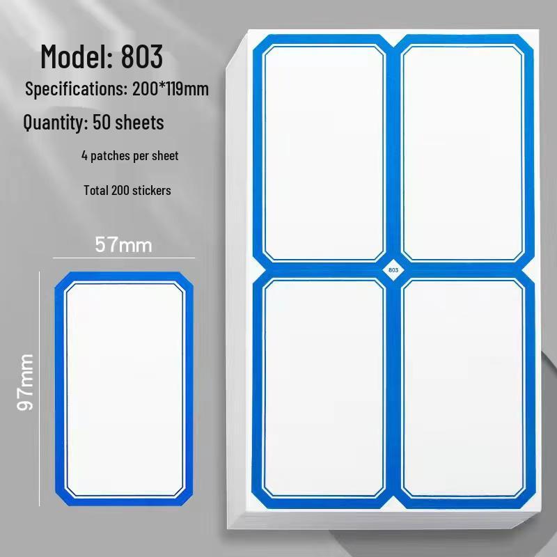 Self-Adhesive Classification and Identification Paper Stickers