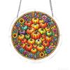 Acrylic Halloween Suncatcher Puzzle - Flat Pumpkin for Window Decor