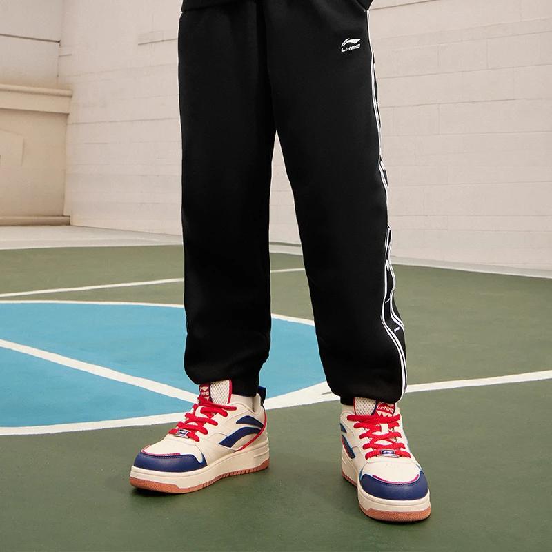 Li-Ning Cloud Non-Slip Shock Absorbing Lightweight Rebound Low-Top Kids Skate Shoes Kids Sneakers Blue White YKCT176-3