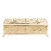 Rectangular Trinket Storage Box Alloy Treasure Storage Box Luxury Metal Jewelry Box  For Women