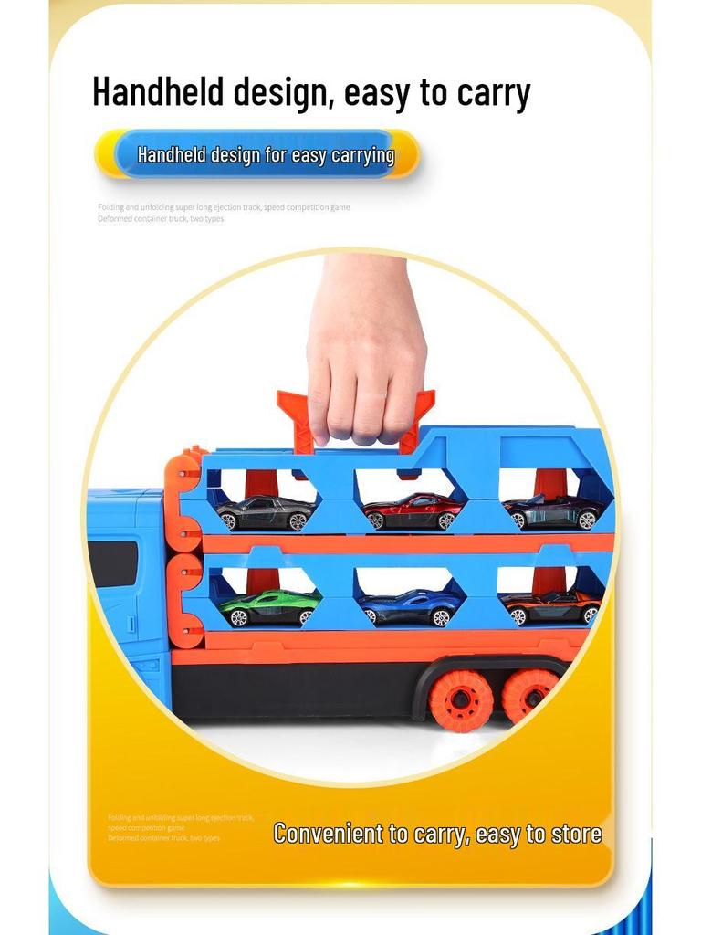 Children's Extra Large Transforming Toy Car Track & Alloy Racing Truck Set