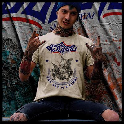 Muay Thai T-Shirt Thai-Boxen Sak Yant Tattoo Thai-Boxer Muay Boron Gottheit T-Shirt