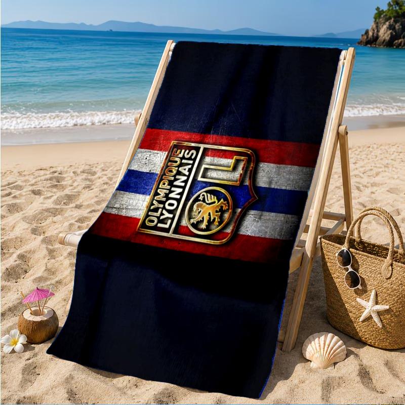 Asciugamano da Spiaggia in Microfibra Stampato con Stemma del Lione, Morbido e Assorbente, Asciugatura Rapida, Ideale per Viaggi Estivi, Essenziale per la Spiaggia, Piscina