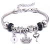Bangles Jewelry White Butterfly Crown Beads Bracelets Brands Bracelets Fit Women Girl Gift