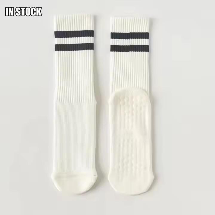 Women & Girls Crew Knitted Youth Spring Anti-Slip Grip Sports Socks-High Quality Pilates Athletic Socks