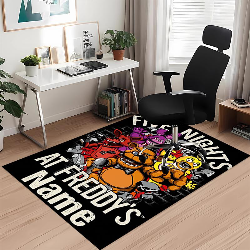 Custom Name Freddy Printed Carpet, Rug for Office Chair Living Room Bedroom Kitchen Room Decor Gifts.