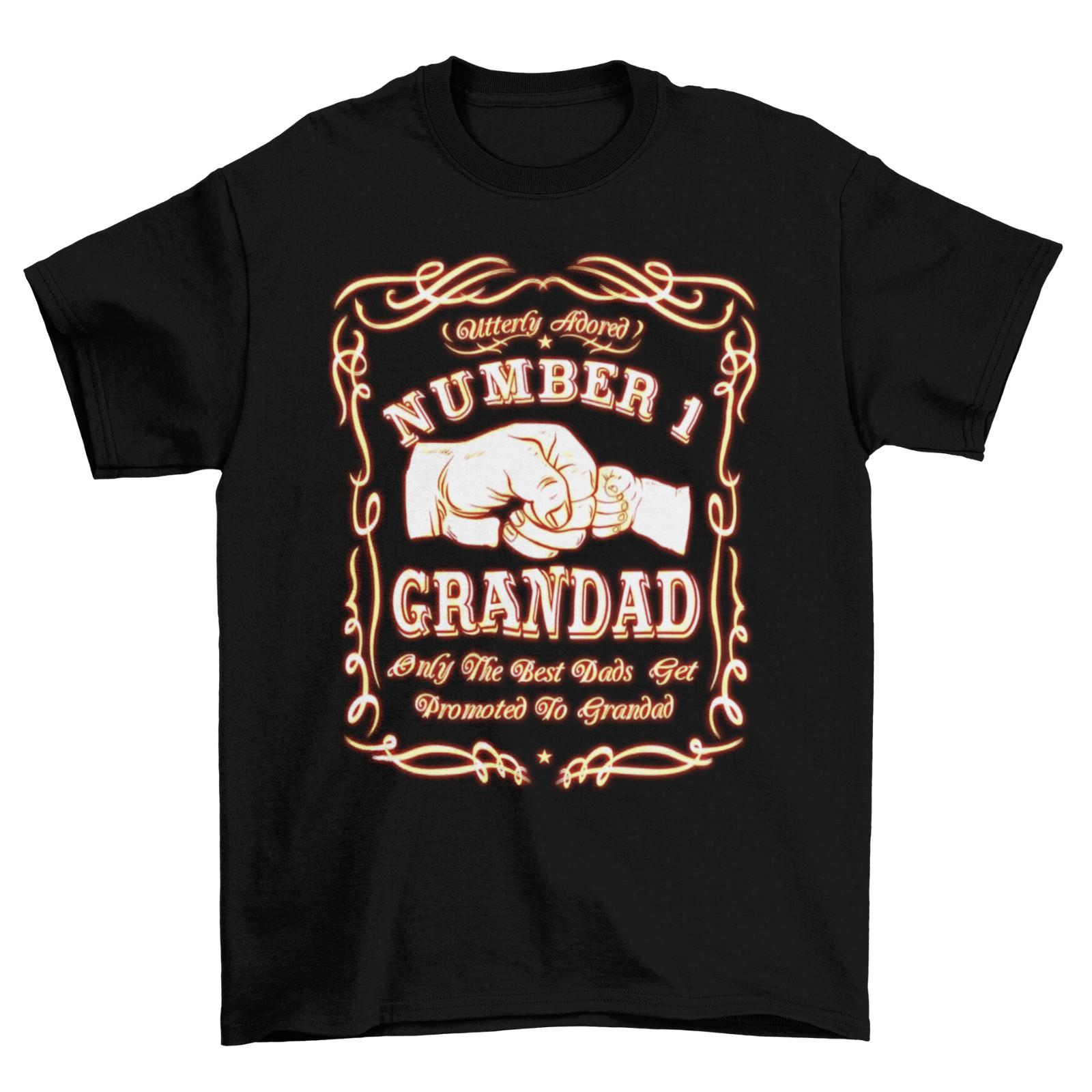 

Number 1 Best Dads Get Promoted To GRANDAD T-Shirt Pregnancy Announcement Gramp 5XL різнокольоровий