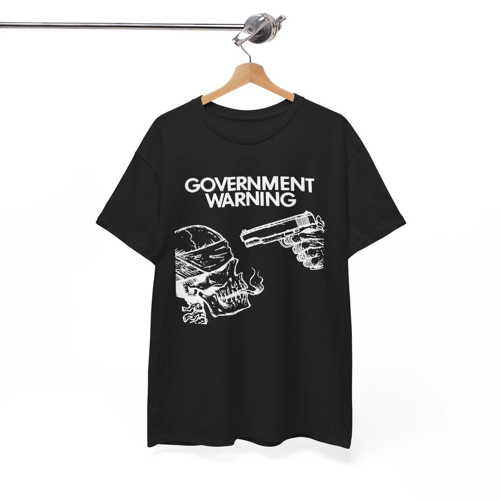 

Government Warning Goth Deathrock Post Punk Music Shirt Unisex Tee S