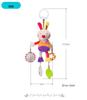 BBSKY Adorable Cartoon Animal Baby Crib Mobile & Teething Plush Rattle Toy