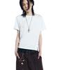 AAKAM Snap Gothic Half Top (White)