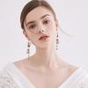 Fashion Flower Long Dangle Earrings With Alloy And Electroplating For Womens Party And Wedding Jewelry