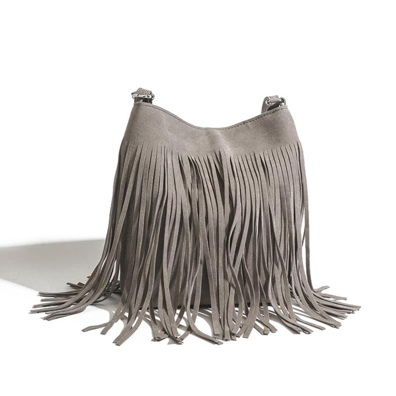 Vintage Tassel Crossbody Bag For Women Large Capacity Casual Tassel Shoulder Bag For Outdoor Travel Women'S Handbag