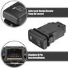 X AUTOHAUX Toyota Compatible Alphard ANH10 Hole Expansion Port Switch Rear View Mirror Heating Switch with Wire 1 Set