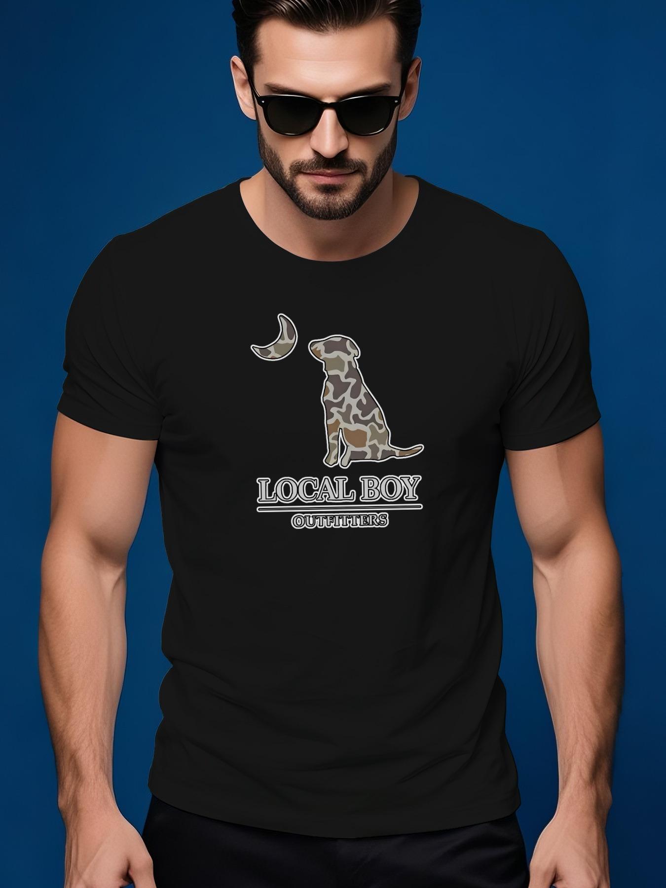 Short Sleeve Tshirt with Cute Dog Moon Graphic Print - Ro... XXL