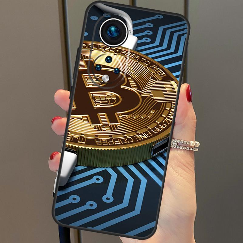 Bitcoin BTC Cover For Honor 90 70 50 Magic 6 Pro Magic 5 Lite Honor X6a X7a X8a X9a X8b X9b X8 X9 Case