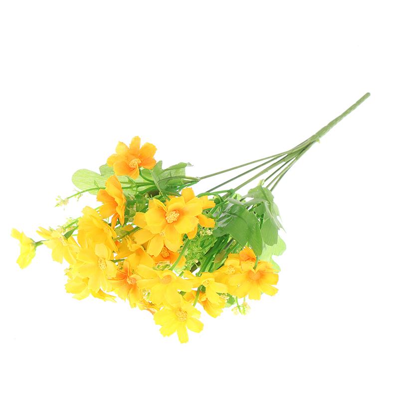 1 Bouquet 7 Branch 28 Head Daisy Artificial Flower Wedding Holding Flowers Decor
