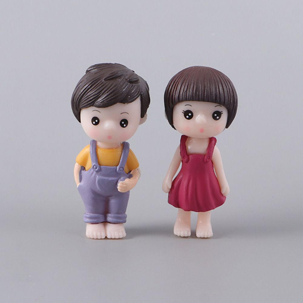 Little Lovers Miniature Landscape DIY Ornament Home Garden Dollhouse Decor Lovers Couples Ornament Christmas Gift