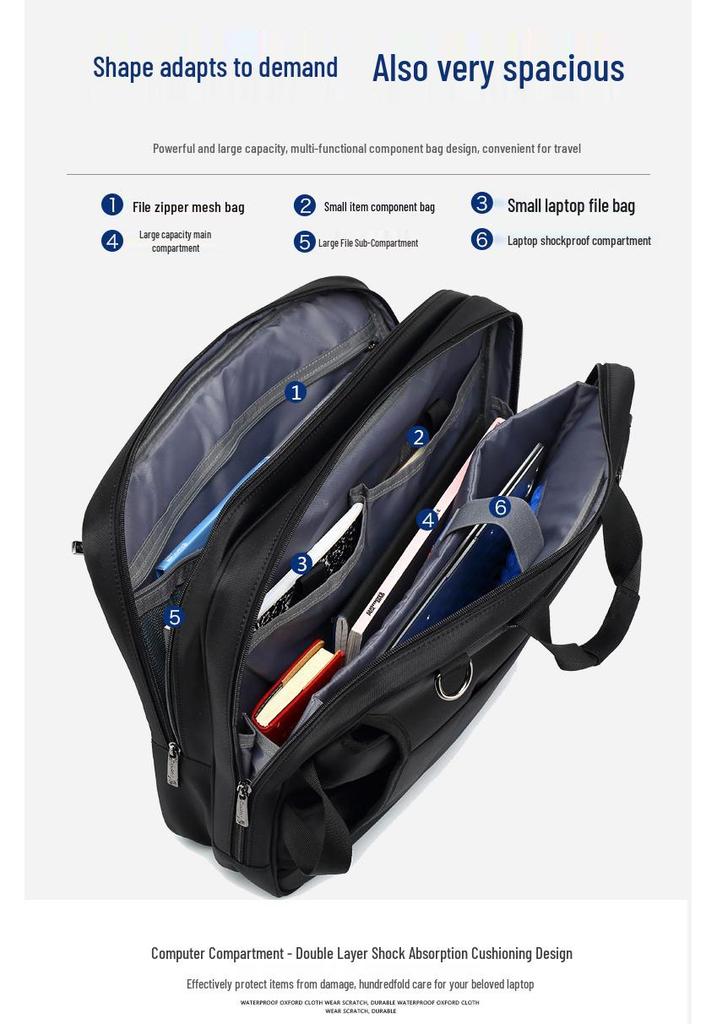 17-inch Multi-functional Anti-fall Men's Laptop Backpack/Crossbody Bag