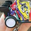 Go-cart Cartoon Keychain Pendant with Double-Ring Hook Anti-Detachable Design Decompression Tool Keychain Accessory