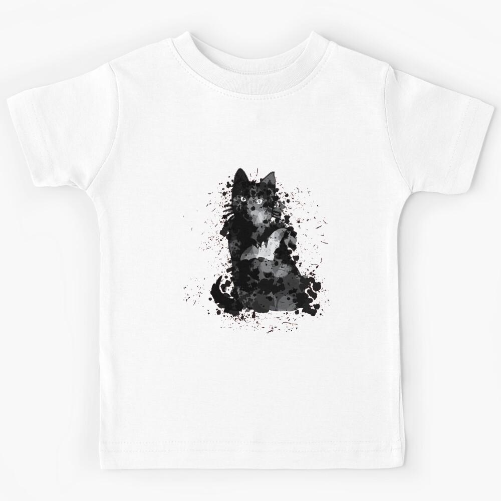 black cat halloween Kids T-Shirt 100