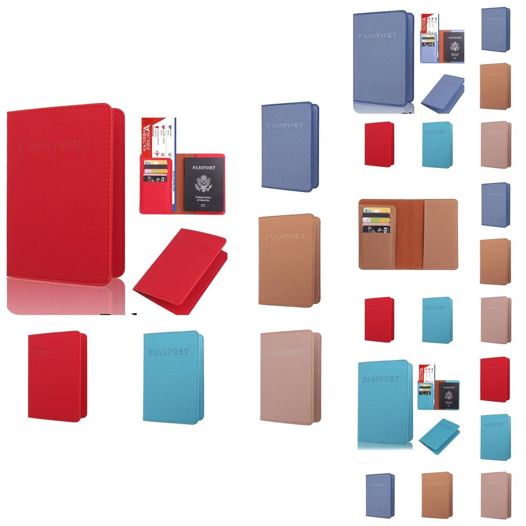 Stilvoller Langlebiger PU-Leder Reisepasshalter Multi-Karten Reisebrieftasche Unisex Reisepasshülle