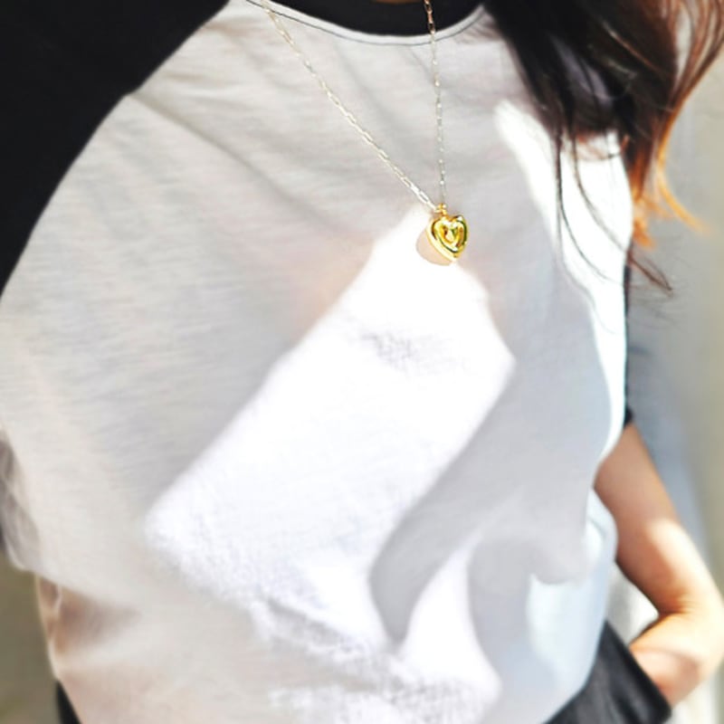 RACOHA Lavish heart silver necklace