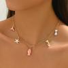 Ocean Style Starfish Mermaid Cat Pendant Necklace for Women – Versatile Clavicle Chain