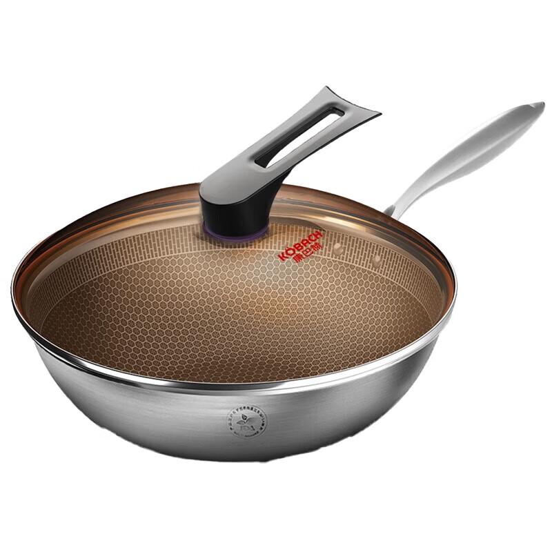 KOBACH 304 Stainless Steel Non-stick Wok