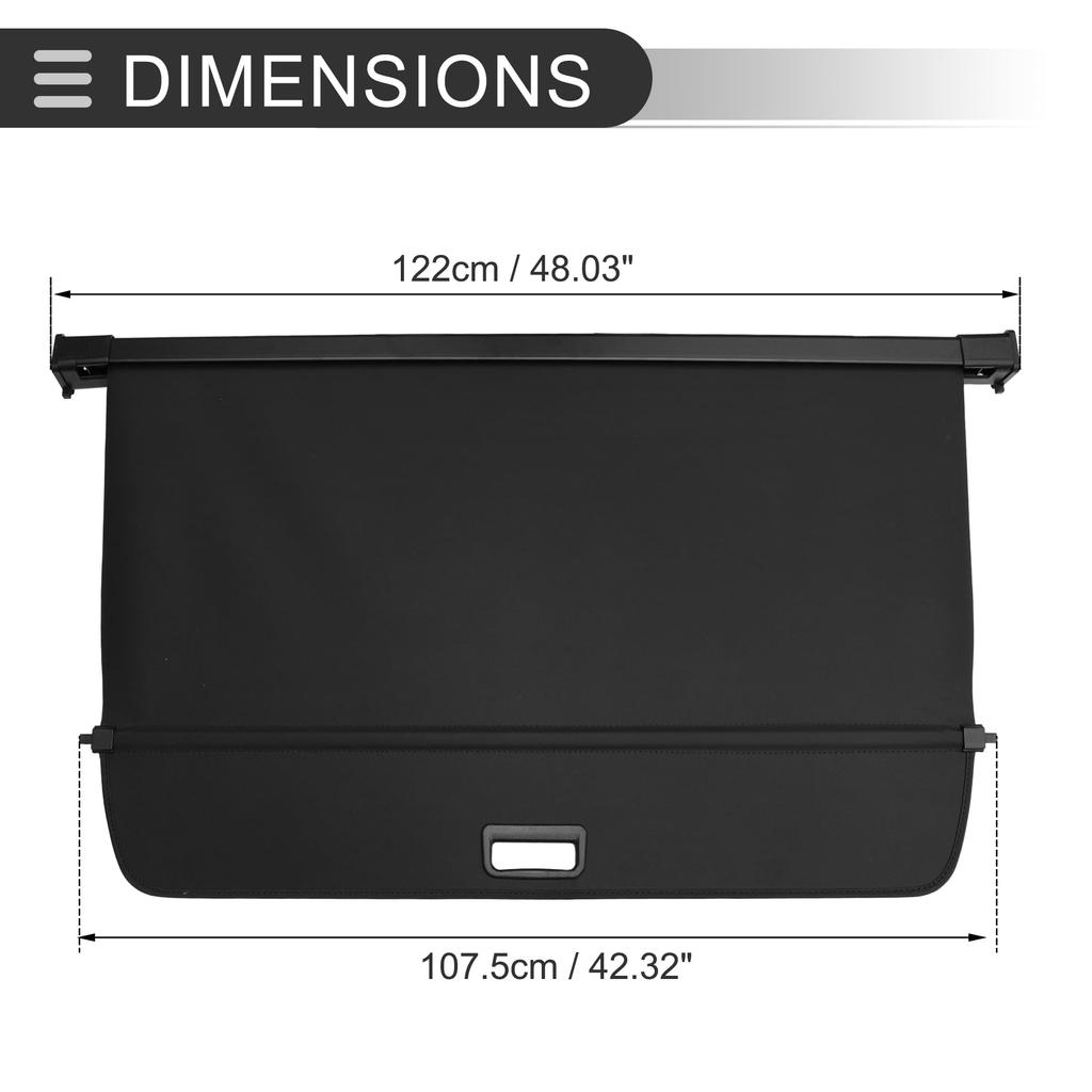 Motoforti Rear Trunk Parcel Shelf Storage Cover for Volvo Cargo Security Tonneau Privacy Gloss Black XC60, Shield, Shade, Cover, Protection, Canvas,