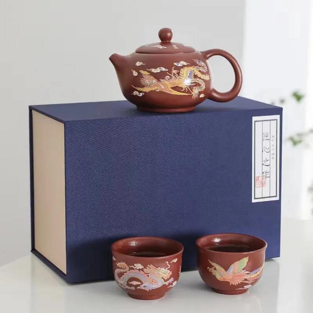 Handmade Zisha Xishi Teapot Color-changing Tea Pot Chinese Teaware Set Kungfu Tea Ceremony Tea Accessories Purple Clay Teapots