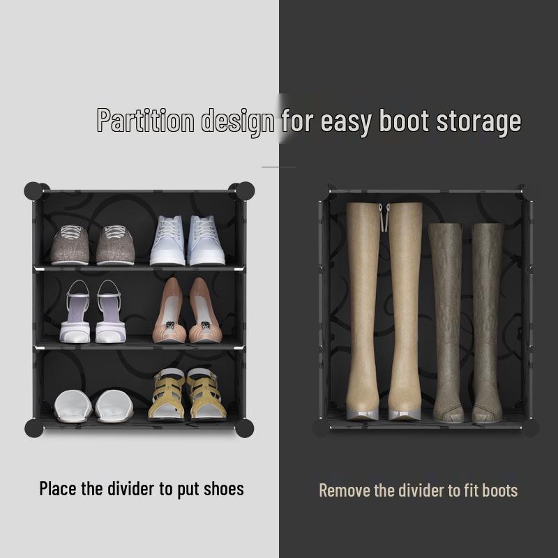 Foldable Multi-layer Shoe Rack: Vertical Wall-mounted Storage Cabinet for Students and Dorms
