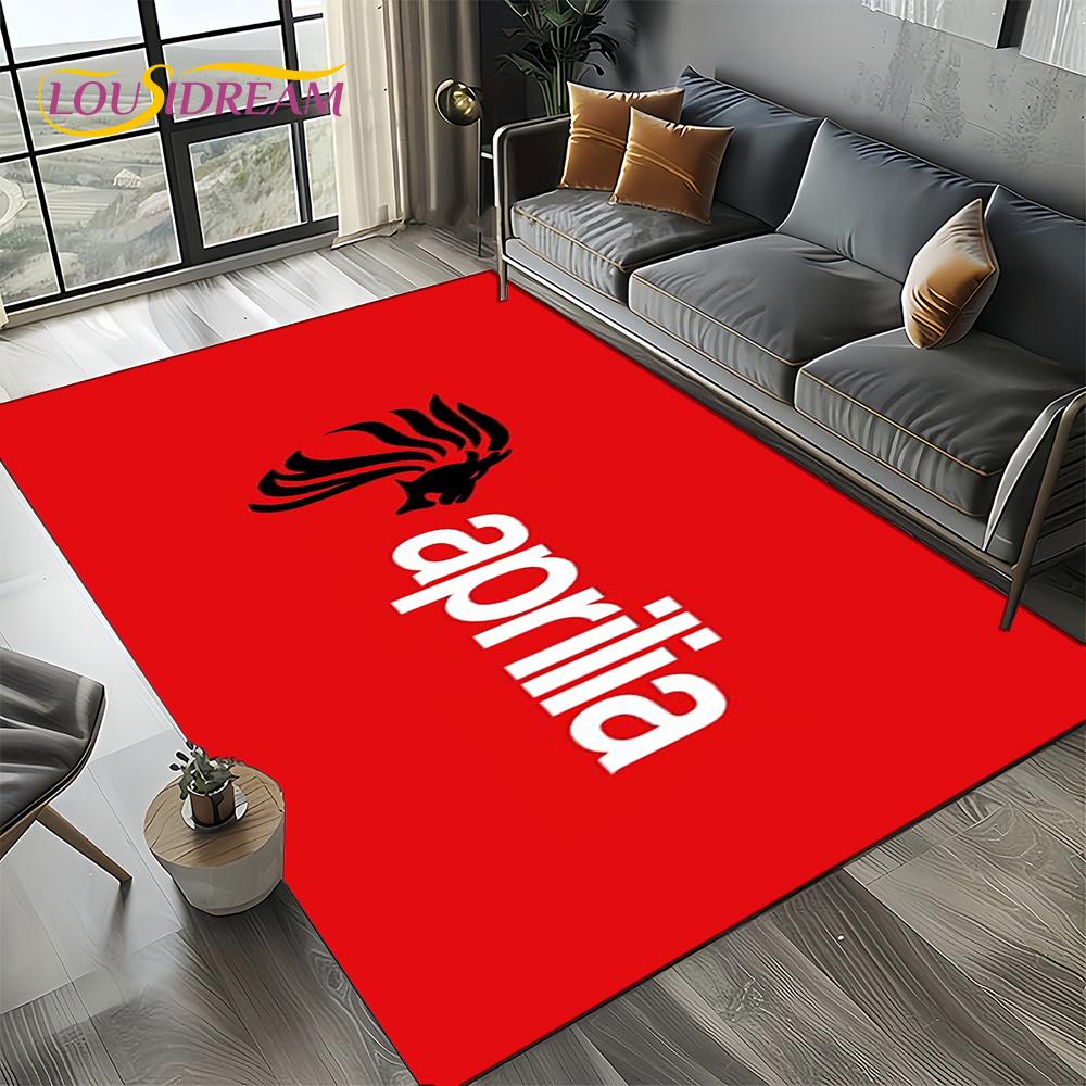 

Логотип гоночного автомобіля Aprilia Килим для мотоцикла для спальні, вітальні, дому, прикраса дивана, дитячий ігровий декор, килимок для підлоги, подарунок 40x60cm( 15x23in )