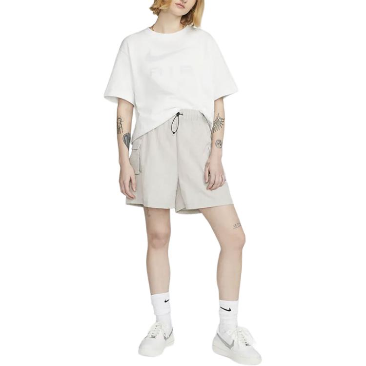 New Nike Air Women's Graphics Print T-Shirt 'Summit White' DX7919-121